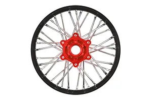 Traxxas 2.2/3.0" Off Road Tyres on Satin Chrome/Red Rims - Glued Wheels 2Pcs