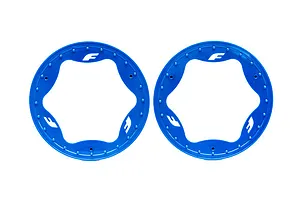 Traxxas 2.2/3.0" Off Road Tyres on Satin Chrome/Red Rims - Glued Wheels 2Pcs