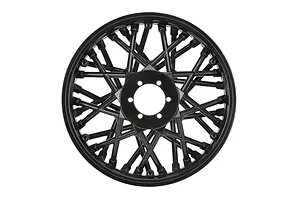 Traxxas 2.2/3.0" Off Road Tyres on Satin Chrome/Red Rims - Glued Wheels 2Pcs