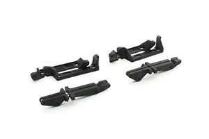 Camber links, front (TUBES charcoal gray-anodized, 7075-T6 aluminum, stronger than titanium) (2) (assembled with rod ends and hollow balls)/ aluminum wrench (1)