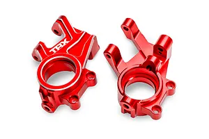 Traxxas 2.2/3.0" Off Road Tyres on Satin Chrome/Red Rims - Glued Wheels 2Pcs