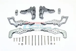 Caster blocks (c-hubs), extreme heavy duty, gray (left &amp; right)/ 3x26mm hinge pins (2)/ 3x15mm BCS (2) (for use with #9182 upgrade kit)