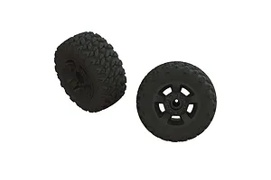 Axial 1.9 Black Rhino Primm Wheels, 12mm Hex, Black, 2pcs
