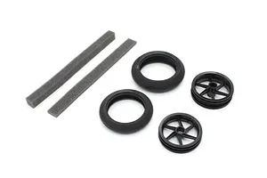 Shock caps, aluminum (gray-anodized), GTX shocks (4)/ spacers (8)