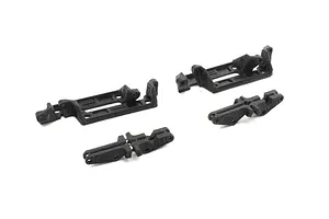 Camber links, front (TUBES charcoal gray-anodized, 7075-T6 aluminum, stronger than titanium) (2) (assembled with rod ends and hollow balls)/ aluminum wrench (1)