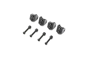 Aluminum Lower 4-link Mount Set, Black: Mini LMT (4)