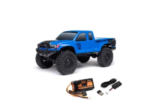 1/24 SCX24 Base Camp 4WD Rock Crawler Brushed RTR with Battery & Charger, Blue