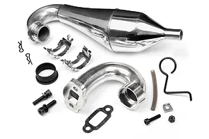 HPI Baja 5B/5SC/5T Aluminium Tuned Pipe w/ HD Steel Header