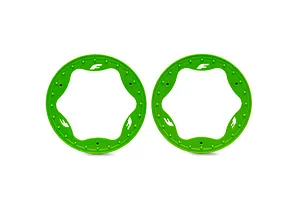 Traxxas 2.2/3.0" Off Road Tyres on Satin Chrome/Red Rims - Glued Wheels 2Pcs