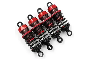 Aluminum Big Bore Go 50mm Damper Set 4pcs for 1/10 RC Touring Car Red