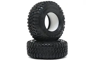 Traxxas 2.2/3.0" Off Road Tyres on Satin Chrome/Red Rims - Glued Wheels 2Pcs