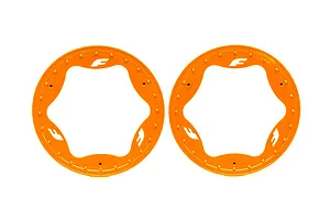 Traxxas 2.2/3.0" Off Road Tyres on Satin Chrome/Red Rims - Glued Wheels 2Pcs