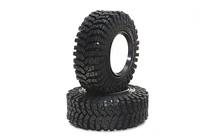 Traxxas 2.2/3.0" Off Road Tyres on Satin Chrome/Red Rims - Glued Wheels 2Pcs