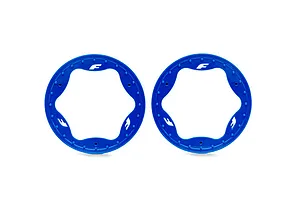 Traxxas 2.2/3.0" Off Road Tyres on Satin Chrome/Red Rims - Glued Wheels 2Pcs