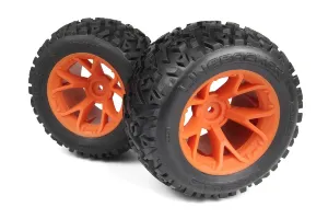 #150681 - Mounted Linebacker Tire on MT Wheel (Orange/2pcs)