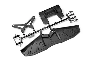Body, Chevrolet Corvette Z06 (clear, requires painting)/ decal sheet (includes side mirrors, spoiler, &amp; mounting hardware)