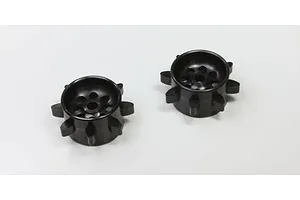 Shock caps, aluminum (gray-anodized), GTX shocks (4)/ spacers (8)