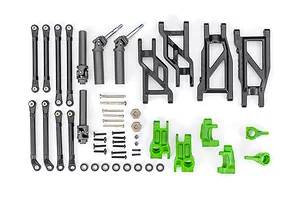 Outer Driveline &amp; Suspension Upgrade Kit, extreme heavy duty, green (fits Rustler2WD or Stampede2WD)