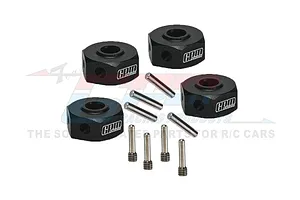 Caster blocks (c-hubs), extreme heavy duty, gray (left &amp; right)/ 3x26mm hinge pins (2)/ 3x15mm BCS (2) (for use with #9182 upgrade kit)