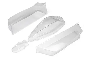 Body, Chevrolet Corvette Z06 (clear, requires painting)/ decal sheet (includes side mirrors, spoiler, &amp; mounting hardware)
