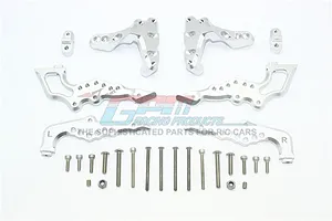 Caster blocks (c-hubs), extreme heavy duty, gray (left &amp; right)/ 3x26mm hinge pins (2)/ 3x15mm BCS (2) (for use with #9182 upgrade kit)