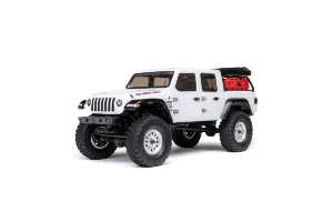 1/24 SCX24 Jeep JT Gladiator 4WD Rock Crawler Brushed RTR, White
