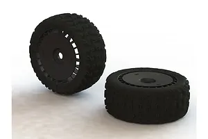 Axial 1.9 Black Rhino Primm Wheels, 12mm Hex, Black, 2pcs