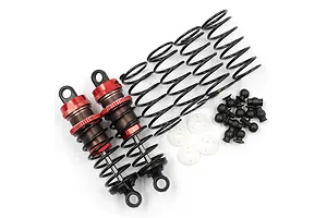 Aluminum Big Bore Go 65mm Damper Set 2pcs for 1/10 RC Offroad Buggy Red