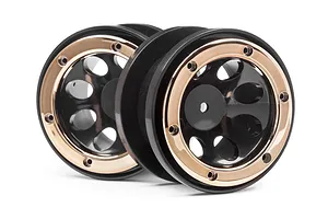 Axial 1.9 Black Rhino Primm Wheels, 12mm Hex, Black, 2pcs