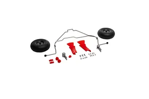 Camber links, front (TUBES charcoal gray-anodized, 7075-T6 aluminum, stronger than titanium) (2) (assembled with rod ends and hollow balls)/ aluminum wrench (1)