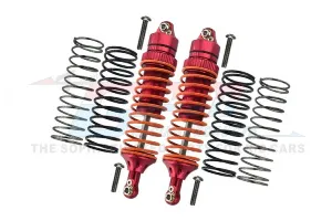 ALLOY REAR ADJUSTABLE SPRING DAMPER  WITH ALLOY BALL TOP&BALL ENDS-1PR SET  (1.3MM,1.5MM,1.7MM COIL SPRING & 4MM  THICK SHAFT) SLA102R - RED