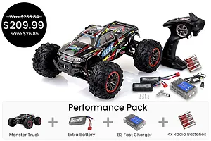 Xinlehong 9125 Sprint RC Monster Truck Performance Pack