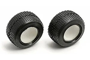 Traxxas 2.2/3.0" Off Road Tyres on Satin Chrome/Red Rims - Glued Wheels 2Pcs