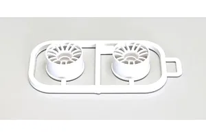 Traxxas 2.2/3.0" Off Road Tyres on Satin Chrome/Red Rims - Glued Wheels 2Pcs