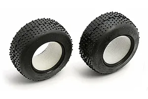 Traxxas 2.2/3.0" Off Road Tyres on Satin Chrome/Red Rims - Glued Wheels 2Pcs