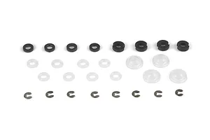Camber links, front (TUBES charcoal gray-anodized, 7075-T6 aluminum, stronger than titanium) (2) (assembled with rod ends and hollow balls)/ aluminum wrench (1)