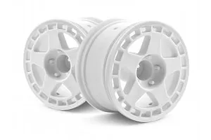 Traxxas 2.2/3.0" Off Road Tyres on Satin Chrome/Red Rims - Glued Wheels 2Pcs