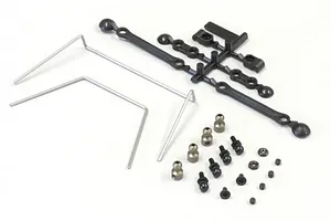 Caster blocks (c-hubs), extreme heavy duty, gray (left &amp; right)/ 3x26mm hinge pins (2)/ 3x15mm BCS (2) (for use with #9182 upgrade kit)