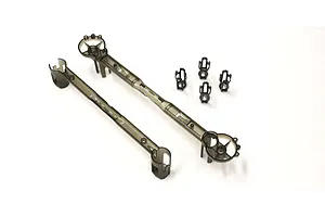 Shock caps, aluminum (gray-anodized), GTX shocks (4)/ spacers (8)