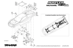 Traxxas Rustler 4WD VXL No Battery RC Parts Exploded Diagrams